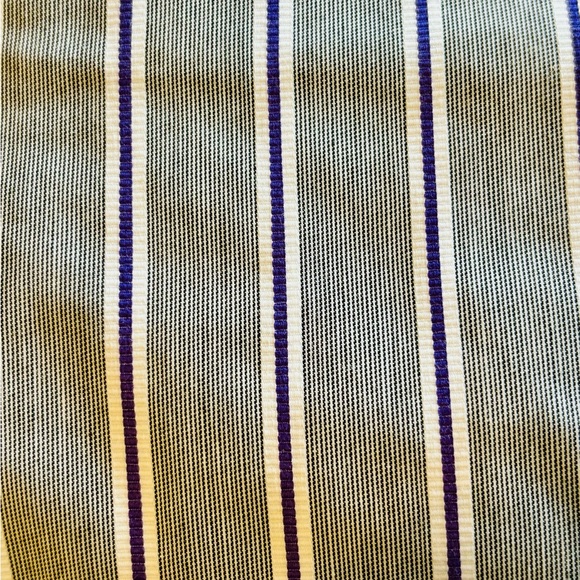 Foxcroft Womens Shirt Shaped Fit Sz10P Gray/Purple Striped Button-Up Non-Iron - Picture 11 of 11